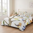 thumbnail image 2 of Full Quilt Set 78''x90'', Watercolor Bird Lightweight Summer Bedspread Coverlet Set with 2 Pillow Shams, Modern Spring Branch Colorful Leaf Breathable All Season Quilt Bedding for Bedroom/Guest Room, 2 of 9