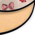 thumbnail image 3 of 36.2 Inch Round Floor Mat Cute Red Bows Pattern Carpet Decor Rug for Living Room Bedroom, 3 of 6