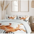 thumbnail image 6 of Ambesonne Coffee Art Duvet Cover Sets, Deer Antlers Nature, 2-Queen, Burnt Sienna Black White, 6 of 7