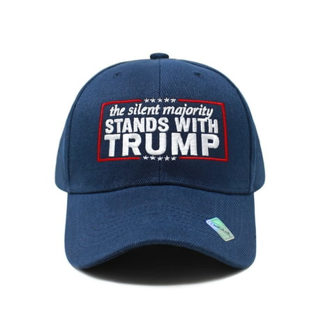 The Silent Majority Stands with Trump Campaign Rally Embroidered US Trump MAGA Hat Baseball Trucker Cap