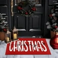 thumbnail image 4 of Merry Christmas Red Decorative Door Mat, Rustic Low-Profile Outdoor Floor Mat for Yard, Kitchen, Bathroom, 17 x 30 Inch, 4 of 6