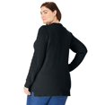 thumbnail image 2 of Woman Within Plus Size Cable Knit Pullover Crewneck Sweater, 2 of 6
