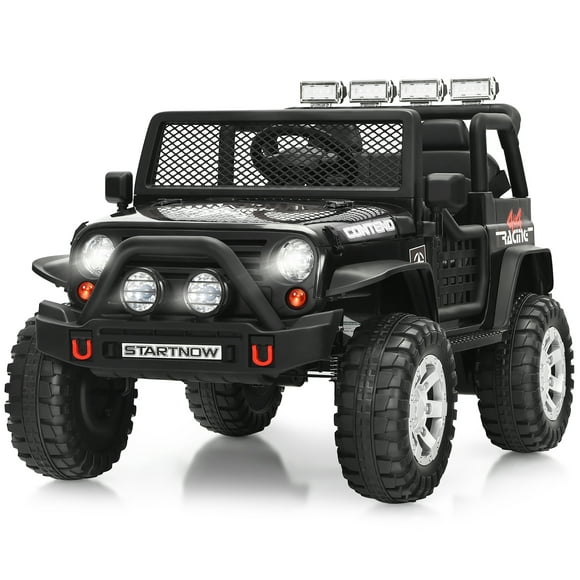Costway 12V Kids Ride On Truck Remote Control Electric Car w/Lights&Music Black