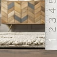 thumbnail image 2 of nuLOOM Marissa High/Low Diamond Tassel Area Rug, 12' x 15', Marissa Beige, 2 of 9