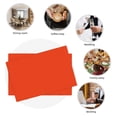 thumbnail image 6 of Rocae Orange Printed Heat Resistant Place Mats,Classic Hemstitch Cloth Fabric Placemats Imitation Linen Place Mat Table Mats 18x12 inch, 6 of 9