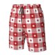 thumbnail image 4 of Fotbe Red Plaid Daisy Trajes de Baño Estampados para Hombre, Shorts de Verano de Secado Rápido, Ropa de Playa, Bañadores-Small, 4 of 6