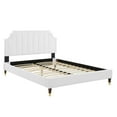 thumbnail image 3 of Modway Sienna Performance Velvet King Platform Bed in White Finish, 3 of 10