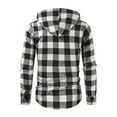 thumbnail image 2 of Fashion Mens Hooded Lumberjack Padded Shirt Lined Thick Jacket Work Shirt Plaid, 2 of 11
