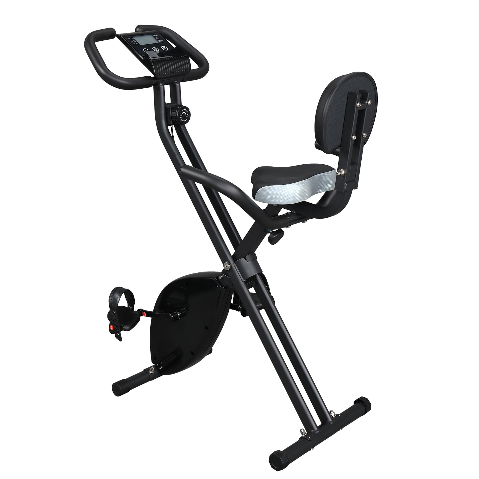 Details about   Folding Stationary Upright Indoor Cycling Exercise Bike with LCD Monitor Stand！ 