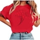 thumbnail image 2 of Xuyuer Valentines Shirts for Women Love Heart Tshirt Cute Graphic Tee Tops Women's Printed Round Neck Short Sleeved Casual T-shirt Short Sleeved Top Short Sleeve Valentines, 2 of 5
