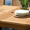 thumbnail image 6 of Urban Elements Riverfront 100% FSC Light Teak Finish Wood Extendable Rectangular Table, 6 of 9