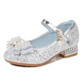 thumbnail image 3 of Zapatos de princesa para niñas, zapatos de bebé, zapatos de cuero para primavera y otoño, zapatos de suela suave con tacones altos para niñas, zapatos de cristal para niñas, zapatos individuales, 3 of 5