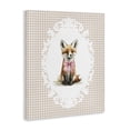 thumbnail image 2 of Stupell Industries Shabby Chic Vintage Bow Fox on Gingham Canvas Art, 24 x 30, by Christine Simpson Art, 2 of 8