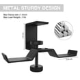 thumbnail image 3 of Soporte para auriculares 6AM LifeStyle para debajo del escritorio, doble cabezal, metal, negro, 3 of 6