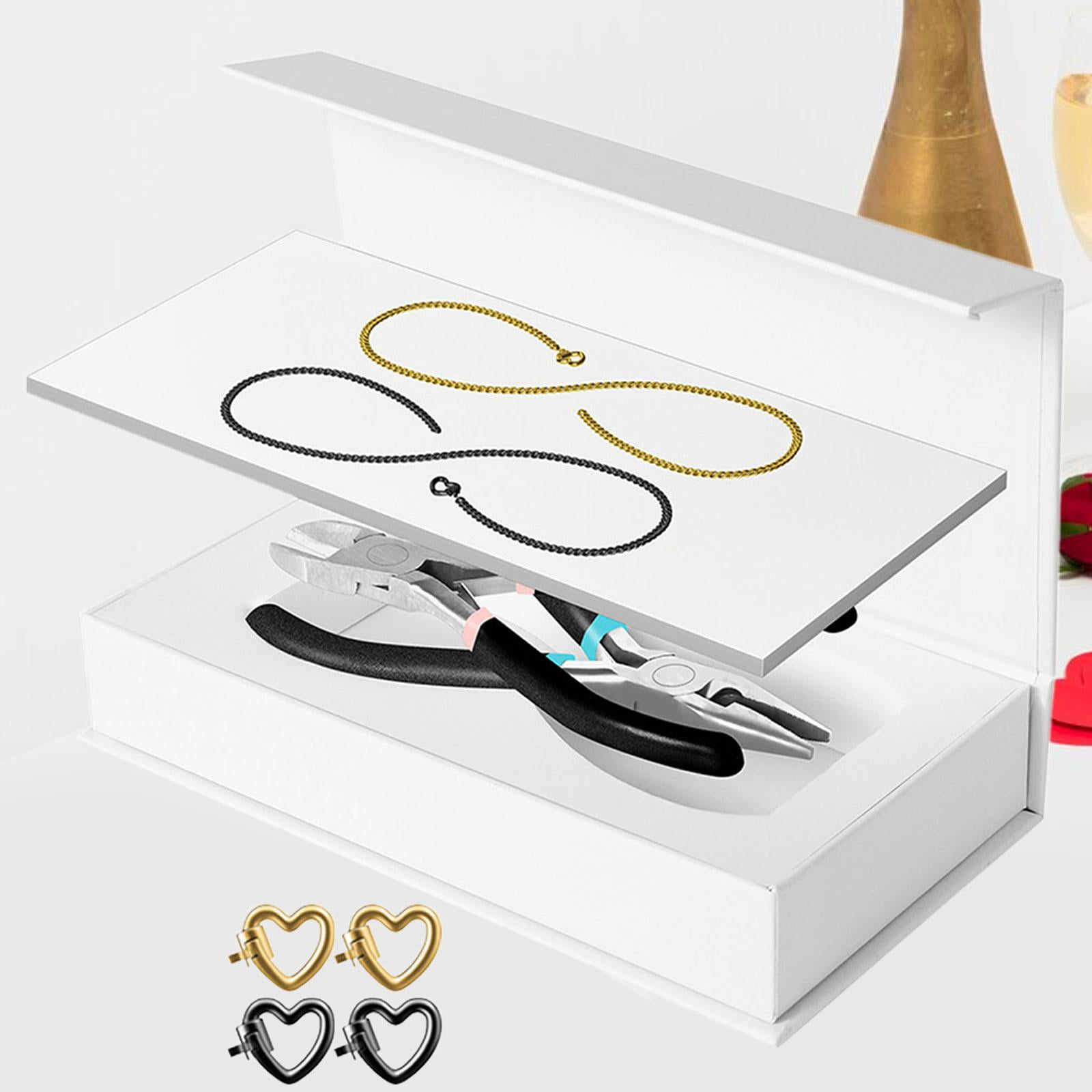 Milageto Permanent Bracelet Kit Bracelet Making for Couples for Summer Valentines Day 1 Black 1 Gold
