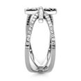 thumbnail image 4 of Womens Silver Rings High polished (no plating) Stainless Steel Ring with AAA Grade CZ in Clear DA353, 4 of 5