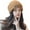 Coffee, variant on Rolled Edge Beanie Outdoor Activities Hat Slouchy Beanie Hat Rolled Edge English Letters Winter Warm Soft Knit Women Beanie for Winter Outdoor Activities