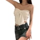 thumbnail image 2 of Top de tubo corto, camiseta sin mangas con lazo y cuello halter, Top de tubo con lazo sin tirantes, Top de tubo con cuello halter, uso conveniente, 2 of 8