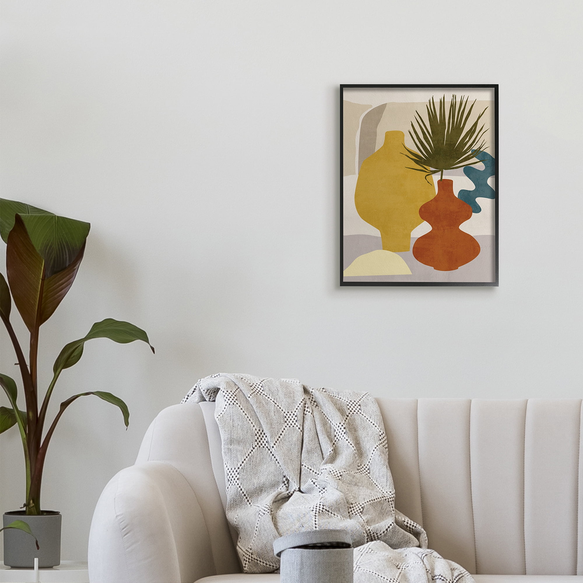 Desert Summer Abstract Vases Orange 16 in x 20 in Framed Painting Art Print, by Stupell Home Décor
