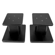 (2) Rockville RockShelf 68W White 6.5 Home Bookshelf Speakers+8 Speaker Stands