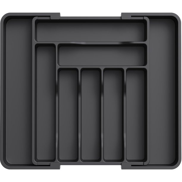 Organizador de cajones para cubiertos Lifewit, expandible, negro