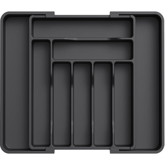 Organizador de cajones para cubiertos Lifewit, expandible, negro