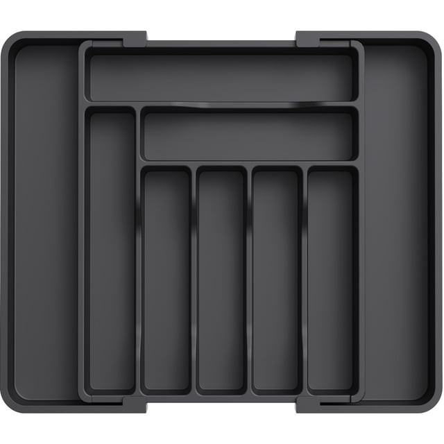 Organizador de cajones para cubiertos Lifewit, expandible, negro