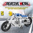 thumbnail image 2 of PISONIC Erector Set Motorcycle,Stem Building Projects Blocks for Families, Metal Building Construction Model kit, 5 in 1 Motobike Building Blocks Steam Educational Blocks(139PCS), 2 of 9