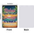 thumbnail image 2 of Sandy Shore Metal Tin Sign Relax We're All Crazy Signs Vintage Beach Pattern Wall Art Decor Signs for Outdoor Home Kitchen Decoration Restaurants Cafes Bars Pub Wall Decor Plaque Sign DIY, 2 of 7