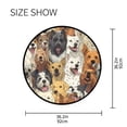 thumbnail image 5 of 36.2 Inch Round Floor Mat A Large Group Of Dogs Carpet Decor Rug for Living Room Bedroom, 5 of 6