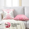 thumbnail image 4 of Decorative Throw Pillow Covers 20x20 Set of 4,Pink and White Modern Simple Square Pillow Case Cushion Cover for Sofa Couch Farmhouse Living Room, 4 of 6