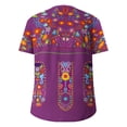 thumbnail image 5 of Blouses pour Femmes, Style Ethnique Rétro Imprimé Manches Courtes Col Rond, 5 of 5
