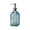 Blue#2, variant on Horizontal Stripe Glass Liquid Soap Bottle 350ml Refillable Pump Dispenser for Hand Soap Shampoo Body Wash Durable Press Type Container for Bathroom or Kitchen Counter Organization Orange