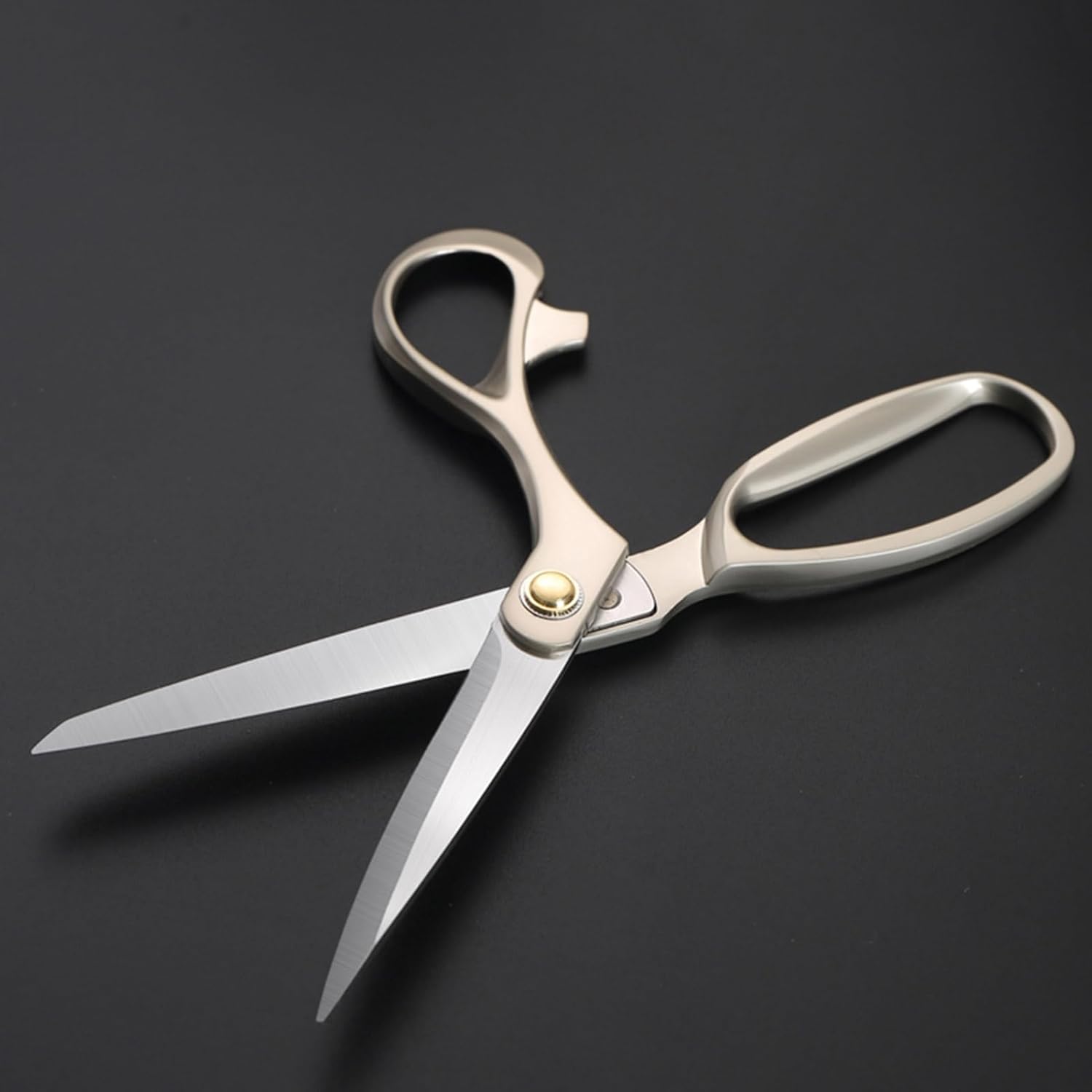 Fabric Scissors, 10.5" Heavy Duty Tailor Scissors, Classic Style, Champagne Golden, Stainless Steel