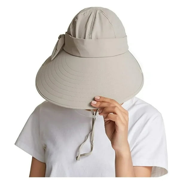 Diannasun Women Sun Cap Fishing Hats Upf+50 Detachable Face And Neck Flap Visor Wide Brim Uv Sun Protection Hiking Hats, Pink Pink
