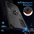 thumbnail image 6 of Phone Case for Samsung Galaxy A33 5G Hybrid Case with Ring Kickstand, Heavy Duty Protection Armor Case with Comfortable Grip Support Magnetic Car Mount for Samsung Galaxy A33 5G - Black, 6 of 7