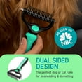 thumbnail image 2 of Maxpower Planet Pet Grooming Brush - Double Sided Shedding, Dematting - Undercoat Rake Dogs - Dog Grooming Brush - Deshedding Brush for Dogs - Dog Brush, Cat Brush, Reduce Shedding by 95%, Turquoise, 2 of 15