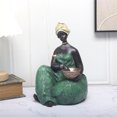 thumbnail image 5 of African Lady Figurines African Statues and Sculptures for Home Decoration Tabletop Ornament Modern Decors Accents Gifts, 5 of 8