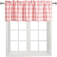 thumbnail image 2 of dinii Buffalo Plaid Curtains Valances for Windows - Black and White Semi Sheer Checkered Rod Pocket Valance for Living Room, Farmhouse, Bedroom, 54 x 18 Inches Length, 1 Panel, 2 of 6