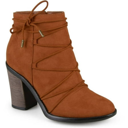 - Women's High Heeled Round Toe Chunky Heel Booties
