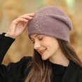 thumbnail image 4 of Wool Slouchy Knit Beanies Winter Hats for Women Soft Warm Slouch Skull Beanie Cap, 4 of 5