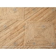 thumbnail image 2 of Indian natural Beige Scandinavian rug. Pattern Hemp Jute Rug. Ivory&Beige Rug. Handwoven Rug. 100% Natural Rug, 2 of 5