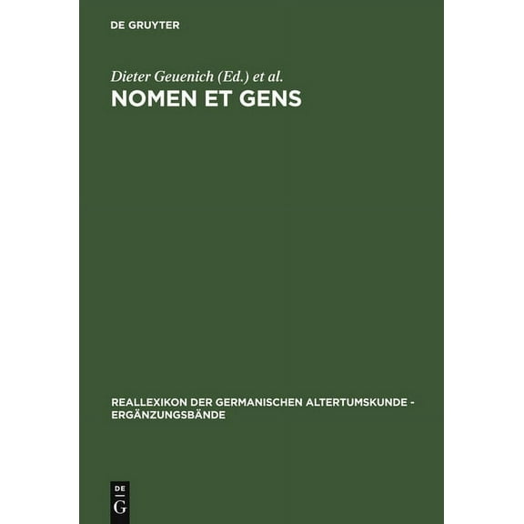 Ergänzungsbände Zum Reallexikon der Germ Nomen et gens, Book 16, (Hardcover)