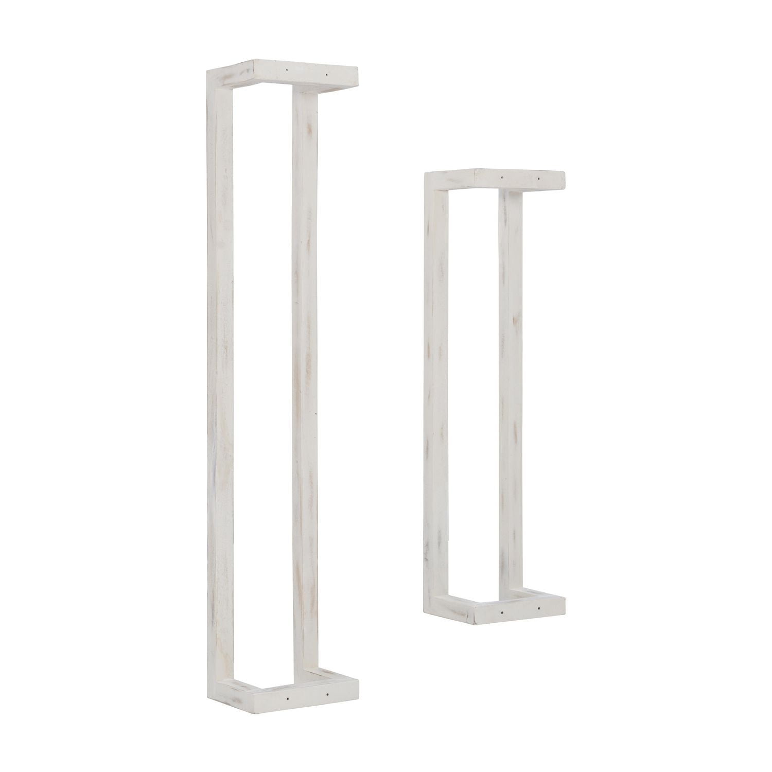 Shelby Wood Towel Rack, White (2 Pack)