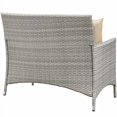 thumbnail image 5 of Modway Pont 4 Pièces Extérieur Patio Conversation Ensemble avec Oreiller en Beige, 5 of 5