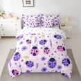 thumbnail image 2 of Castle Fairy Cartoon Ladybird Bedding Comforter Set,Chic Flowers Queen Bedding Sets, 2 of 8