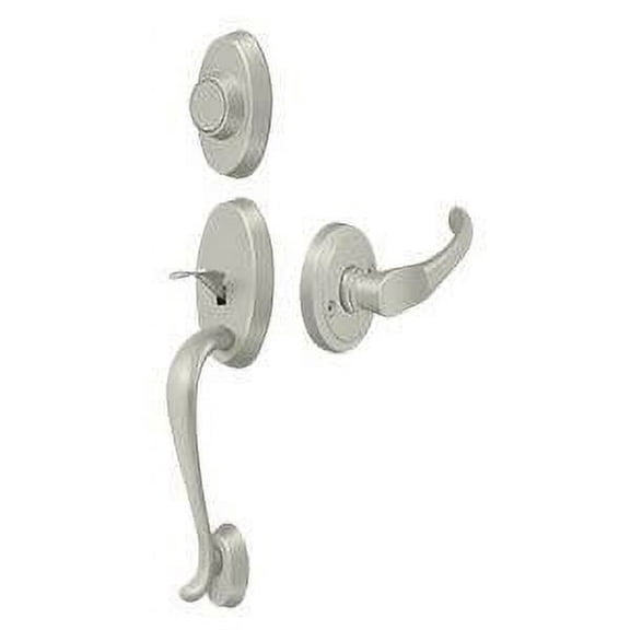 Deltana PRRHDCHU15 Riversdale Handleset with Chapelton Lever Dummy in Brushed Nickel