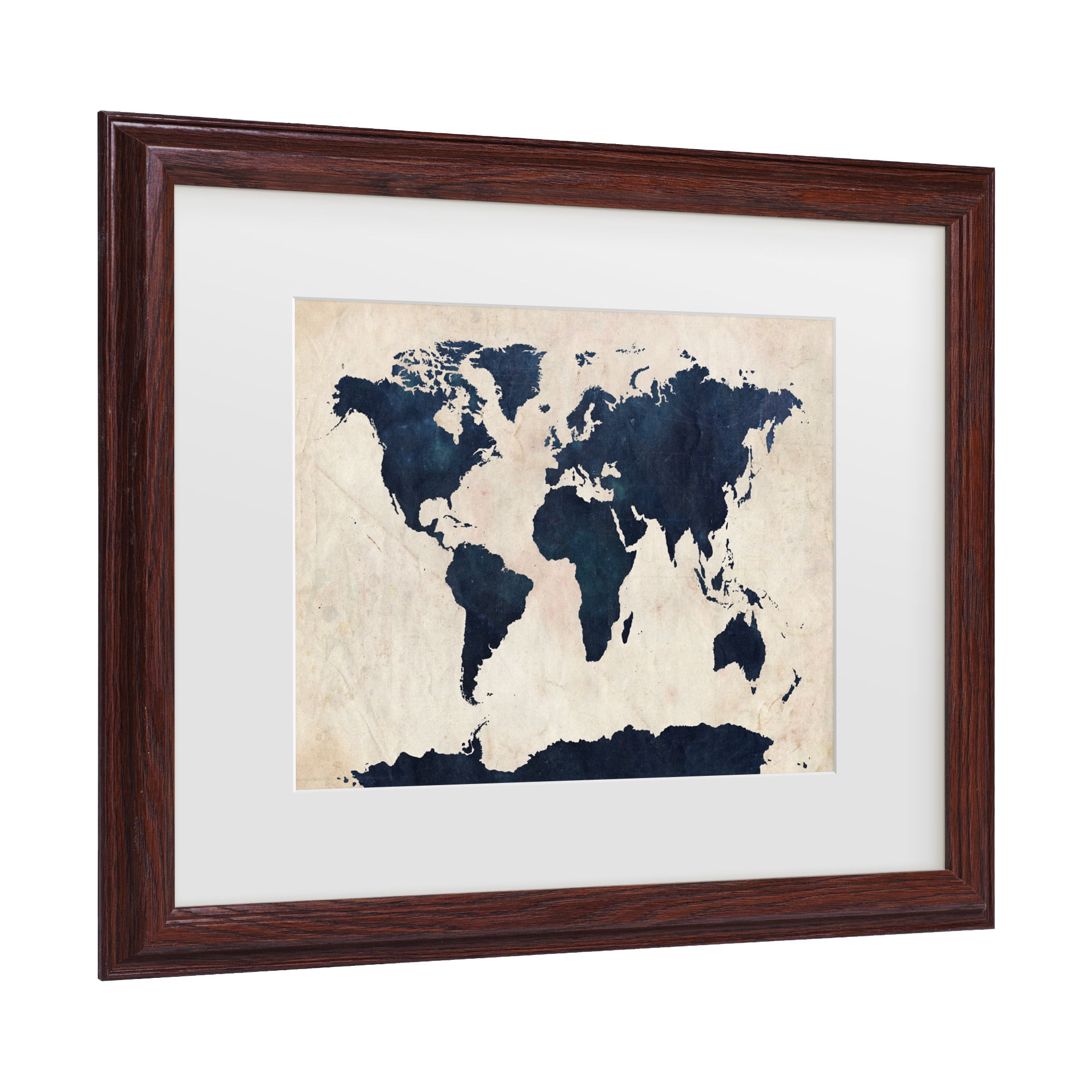Trademark Fine Art 'World Map -Navy' Canvas Art by Michael Tompsett
