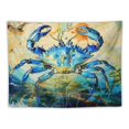 thumbnail image 5 of BCIIG Crab Print Tapestry XLarge  Kids Sailboat Printed Wall Blanket for Boys Girls Teens Ocean Themed Wall Hanging Marine life Sealife Wall Art Room Decor 60x50inch, 5 of 6