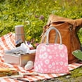 thumbnail image 4 of Clearance! Leott Bento Packet Promotion Sale, Lunch Bag insulated Lunch Box Women's Lunch Tote with Front Pocket Reusable insulated Bag Women's Lunch Box Men's Work Picnic Pink, 4 of 8